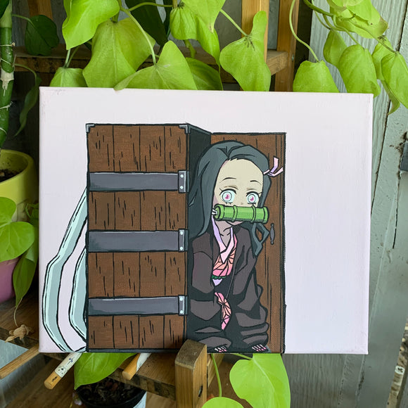 demon baby original painting
